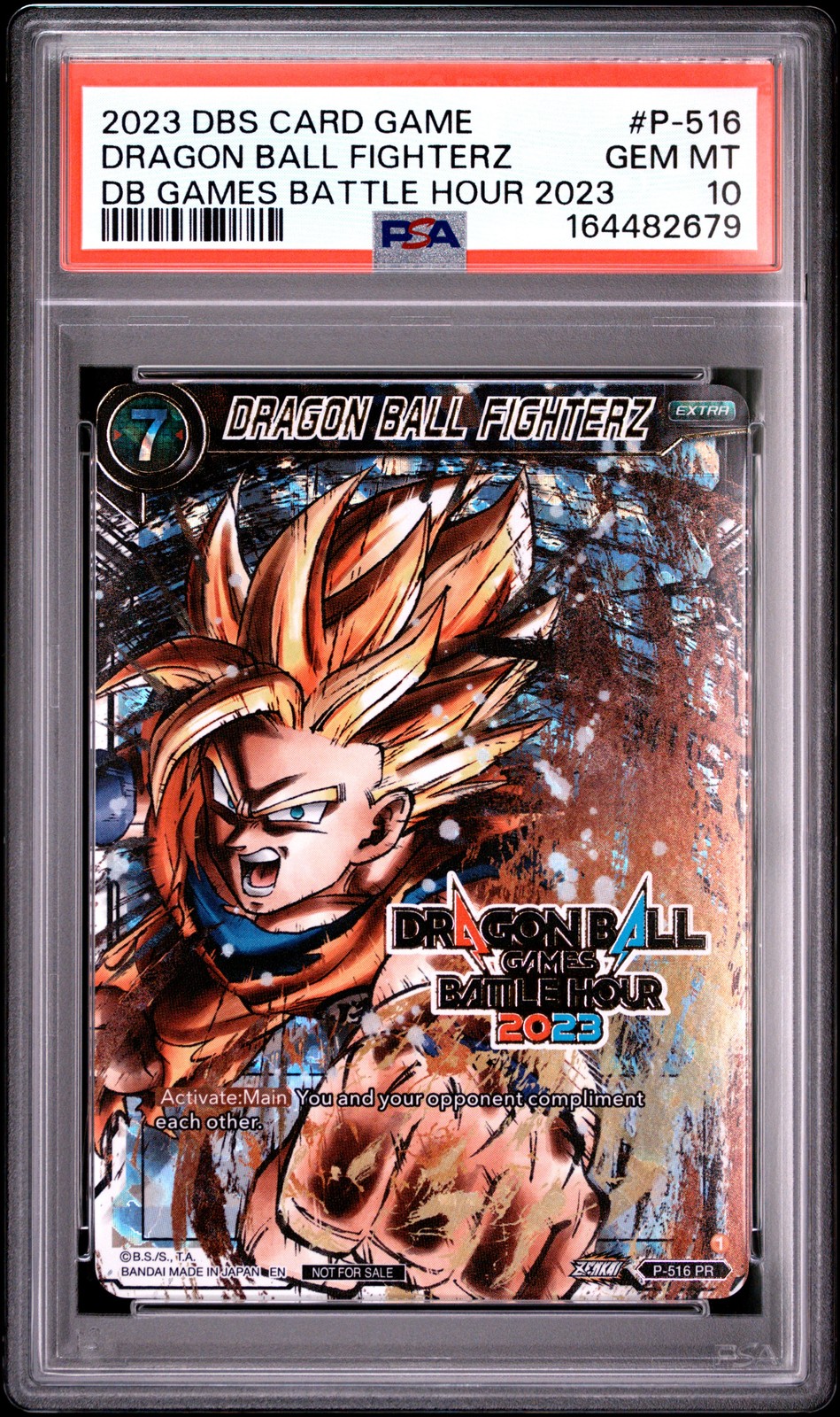 2023 DRAGON BALL SUPER BATTLE HOUR 2023 #P-516 DRAGON BALL FIGHTERZ PSA 10 view 1