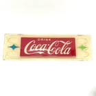 Vintage Coca-Cola Plastic Vending Machine Sign Face Mid Century Atomic Starburst