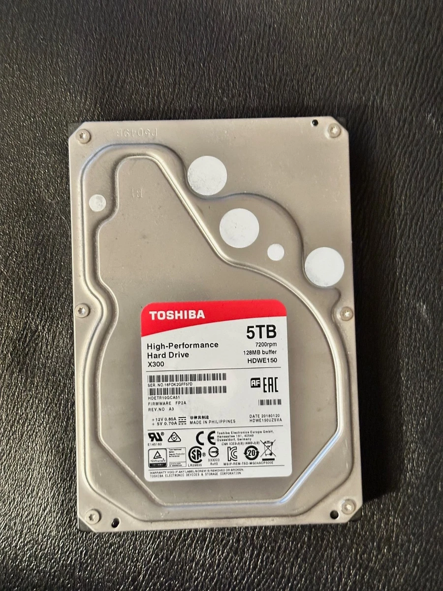 Toshiba Internal Hard Disk Drives 5 TB Storage Capacity for sale
