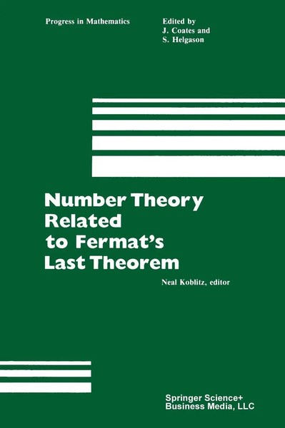 Koblitz | Number Theory Related To Fermat's Last Theorem | Taschenbuch (1982)-image