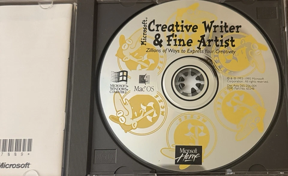 Microsoft Creative Writer & Fine Artist CD-ROM 1995 Windows/Mac Complete - Image 3 of 3
