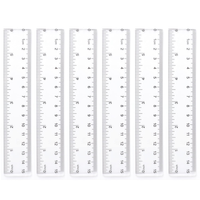 6 StüCk 15Cm Kunststoff Lineal, Transparent Lineal