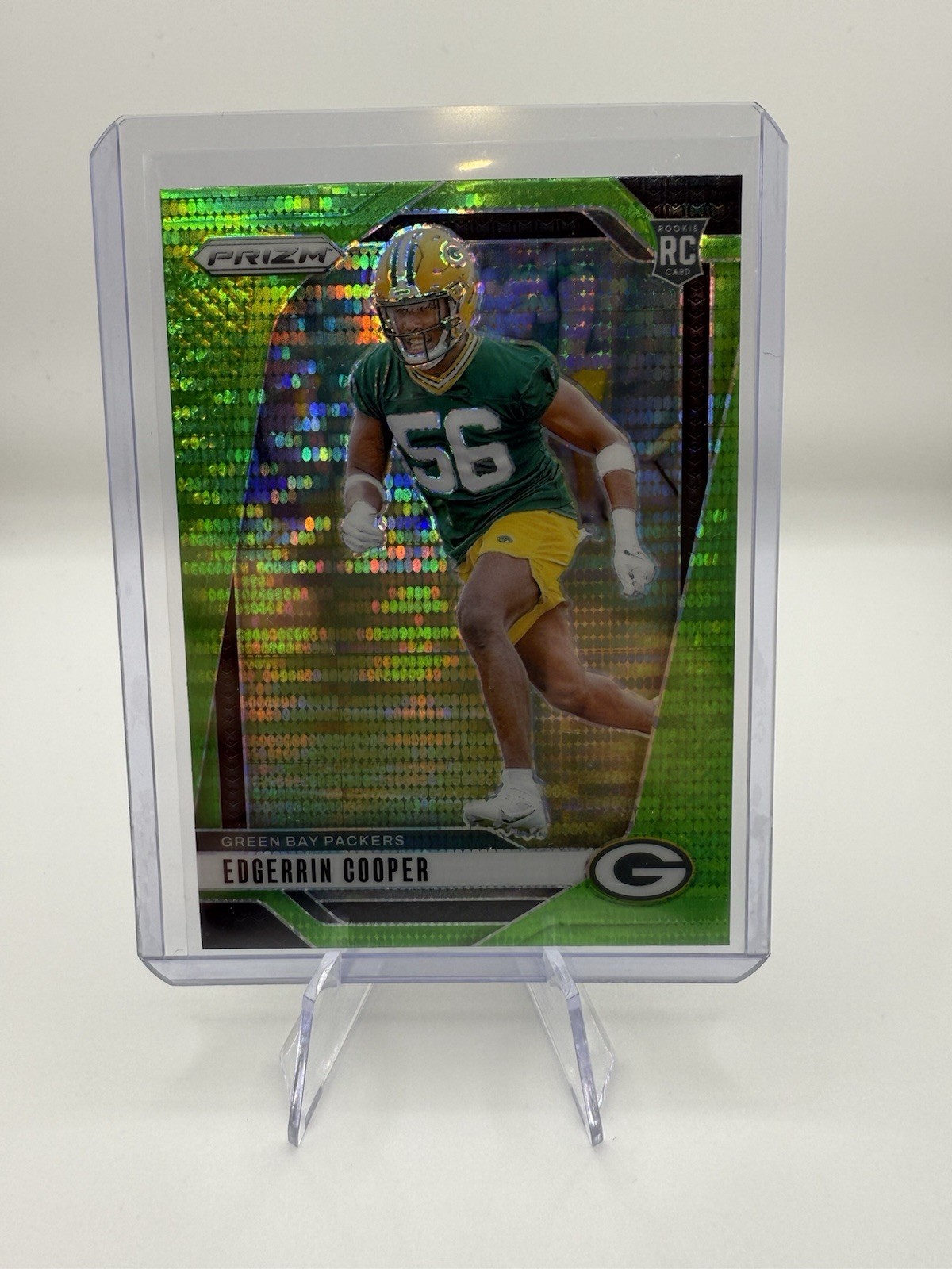 2024 Panini Prizm - Rookies Edgerrin Cooper #331 Neon Green Pulsar Prizm (RC)