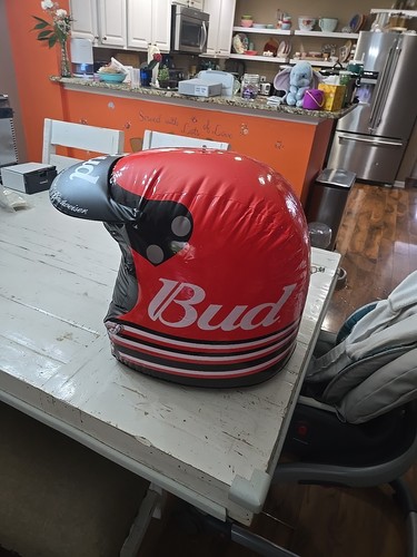 BUDWEISER Bier Rennhelm Blow Up Werbung Deko Mancave - Bild 2 von 13