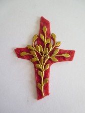 Wachsornament, Wachskunst, für Osterkerze, Kreuz, Ostern, Kerze basteln