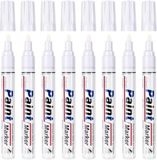 White Permanent Paint Markers Pens   8 1 Count Pack of 8 ,