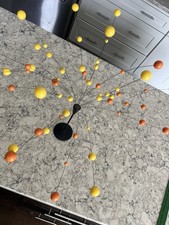 Vintage 1960 Atomic Ball Kinetic Mobile Sculp...