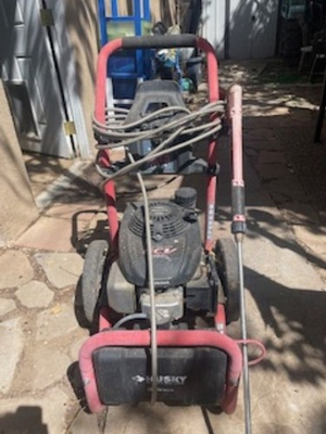#ad Husky with a Honda 160 Motor Pressure washer gas used red and black 2600PSI $75.00