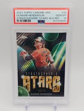 2024 Topps Chrome Update Gunnar Henderson Stratospheric Stars - Black /10 PSA 10