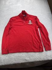 Vintage Polo Ralph Lauren Sweater Mens Large LXVII Crest Pullover 3 Button RARE