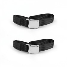 Ford 1952 - 1954 Airplane 2pt Black Lap Bucket Seat Belt Kit - 2 Belts Ford 1952 - 1954 Airplane 2pt Black Lap Bucket Seat Belt Kit - 2 Belts
