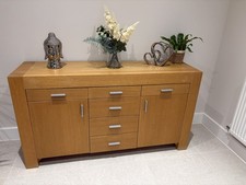 Oak sideboard with drawers & cupboards