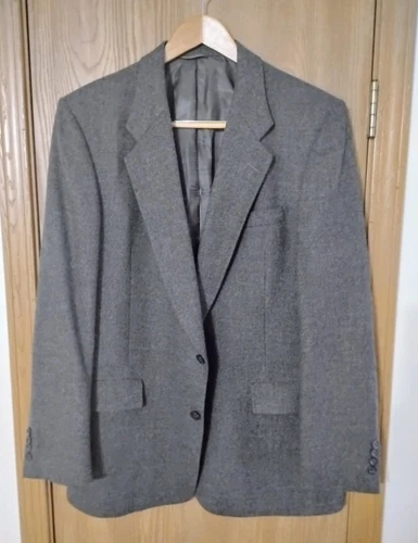 Giacca blazer designer Christian Dior Monsieur grigio 100% lana uomo 40R 2 bottoni 