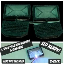 1/24 LED READY 2 PACK POLICE MDT DIORAMA CUSTOM BUILD LED COMPUTER DATA TERMINAL