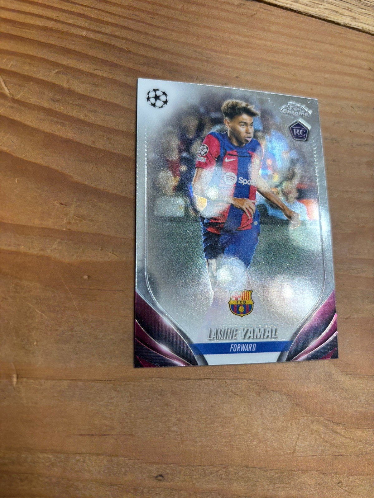 Lamine Yamal 2024 Topps Chrome #64 Rookie Card Rc FC Barcelona Spain view 2