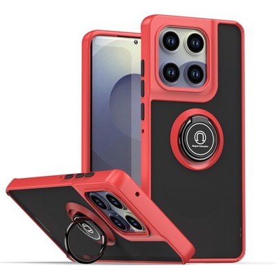 For Motorola Edge 60 Fusion, Hybrid Armor Holder Wireless Charging Case Cover