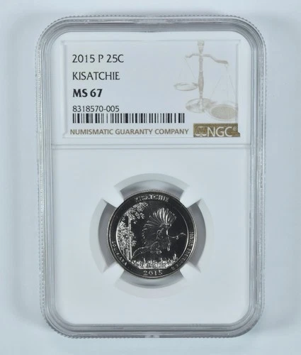 2015-P Washington Quarter Kisatchie America The Beautiful MS67 NGC *5819