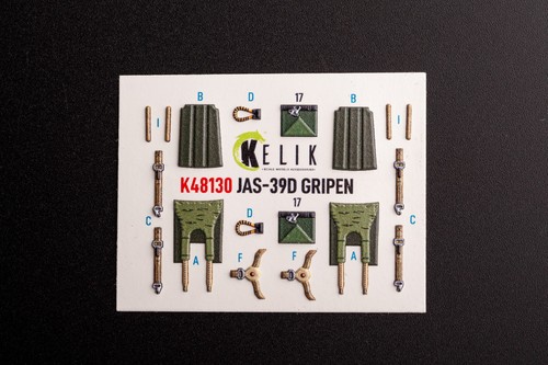 Calcomanías 3D interiores Jas-39 D. (para kit modelo avión Italeri) 1:48 KeliK K48130 - Imagen 7 de 17