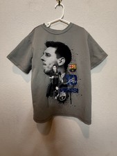 FC Barcelona Lionel Messi Soccer Shirt Gray Official Licensed Sz M