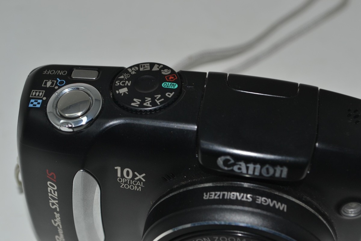 Canon PowerShot SX120 IS 10MP Digital Camera 10X Zoom Black W/ 2GB