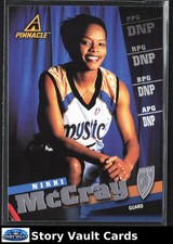 NIKKI MCCRAY 1998 Pinnacle WNBA #48 NM RC Washington Mystics Basketball