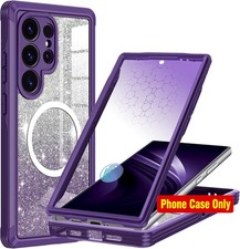 Case for Samsung Galaxy S25 Ultra, Magnetic, Built-in Tempered Glass Protector