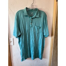 Woolly Everyday Merino Polo Shirt Mens XL Teal Blue 100 Merino Wool
