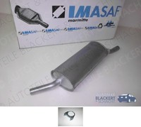 Imasaf ESD Auspuff Endtopf + Schelle für BMW 3Er E30 320 I + 324D 1982-1987