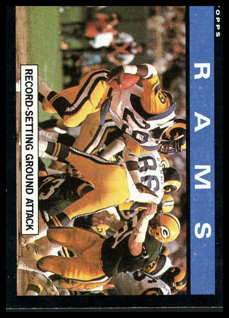 1985 Topps #77 Rams Team Leaders (Record-Setting Ground Attack)