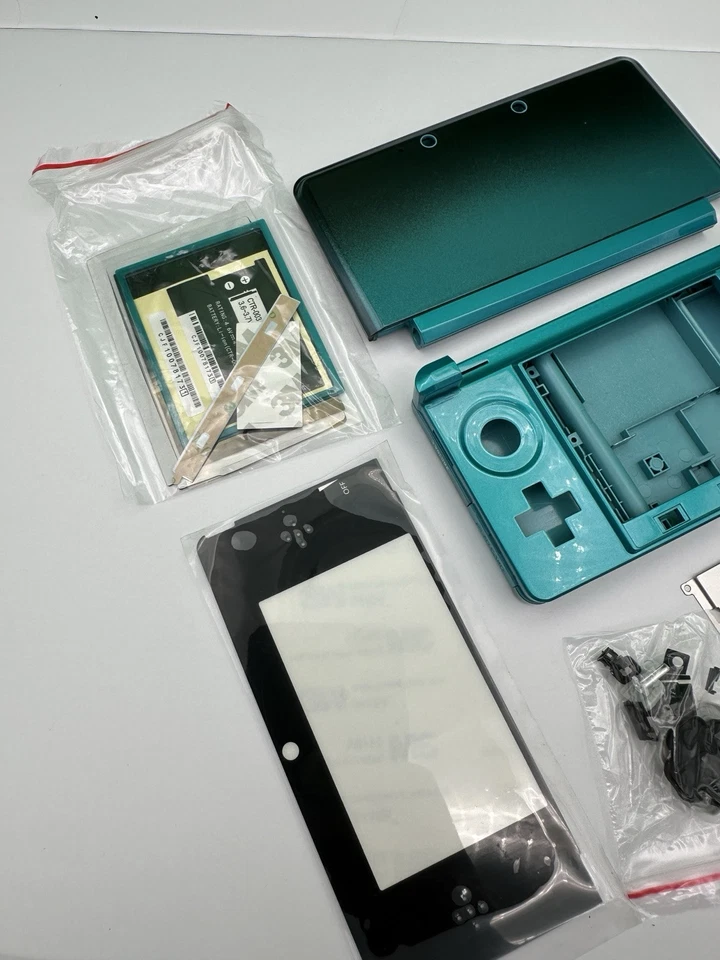 Full Housing Shell Case for Nintendo 3DS System Replacement Screen AQUA BLUE - Image 3 of 4