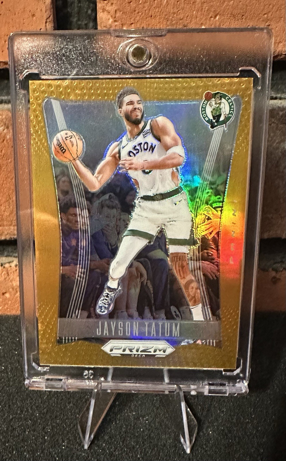 Jayson Tatum 2023-24 Panini Prizm Deca Orange Prizm 34/49 Celtics #189