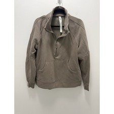 Lululemon Scuba Oversized Half-Zip Hoodie Taupe Brown M/L