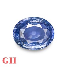 GII Certified CEYLON Blue Sapphire 8.40 Ct. Natural Untreated OVAL Intense Blue