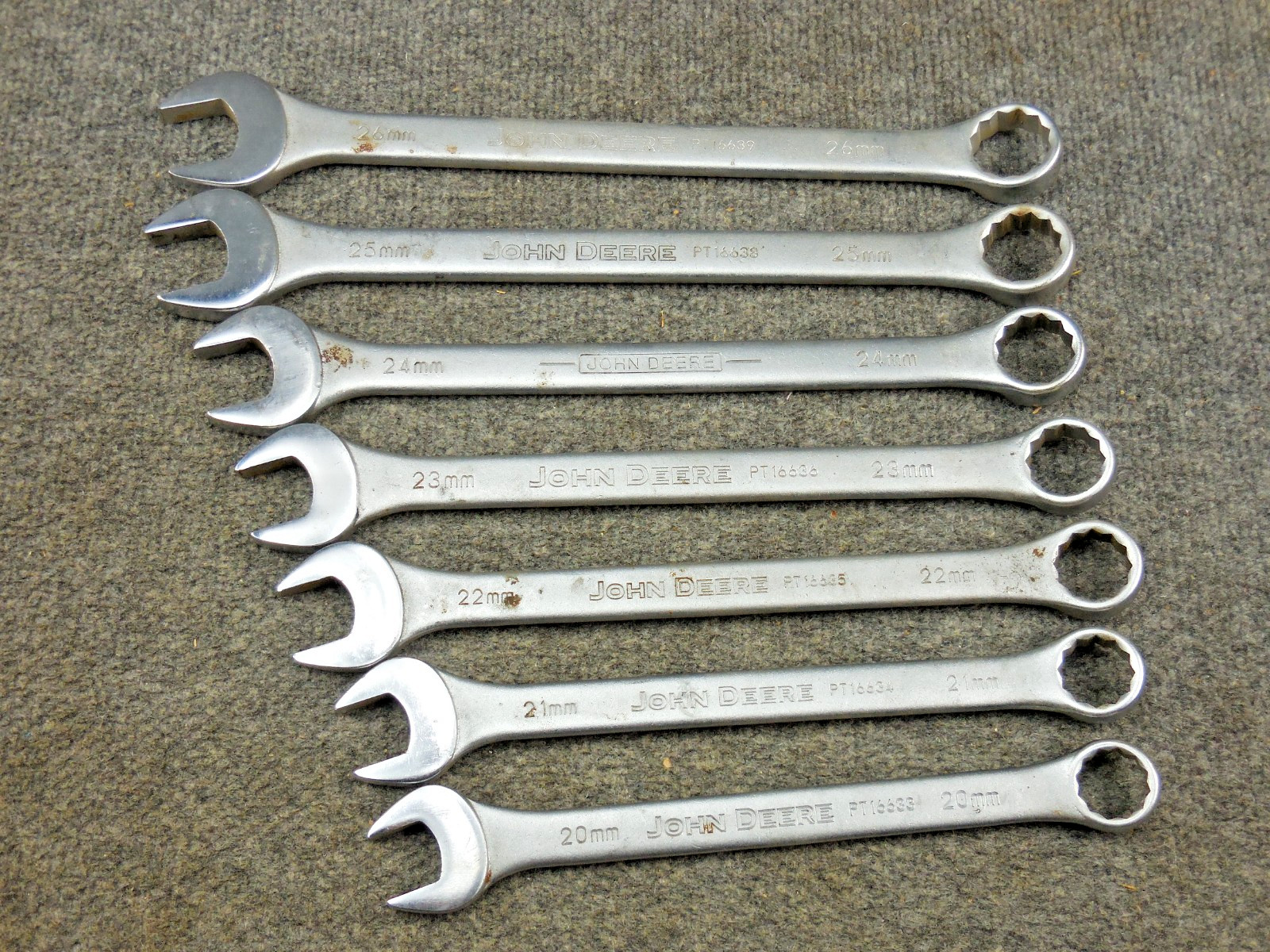 Vintage John Deere TY19923 Metric Wrench Set 20 21 22 23 24 25 26 27 28 30 32 MM