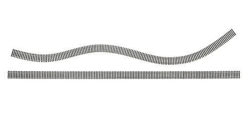 Bachmann 44371 Escala HO 36" Níquel Plata Flex Track (25 Piezas/Caja) | Condition: New