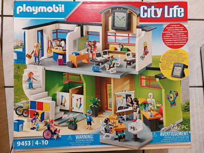 Playmobil Große Schule 9453 mit Uhr / Schulglocke In OVP