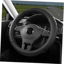 Skechers Steering Wheel Cover Memory Foam Leather Steering Wheel Black