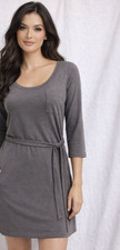 BANANA REPUBLIC GRAY 3/4 SLEEVE CASUAL LOUNGE TEE MINI COMFY DRESS SIZE: M NWT