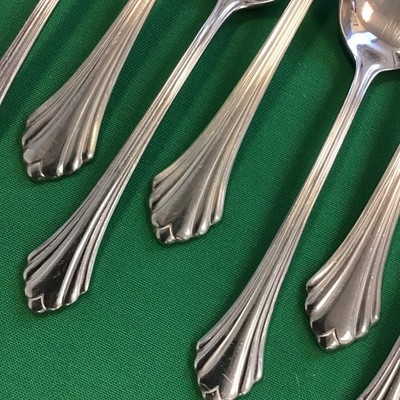 Bancroft Oneida Stainless Steel Flatware Lot of 7 teaspoon Table Spoon IMPERFECT