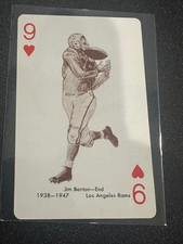 1963 Stancraft Playing Card # 9H Jim Benton (HOF) - Los Angeles Rams (A)
