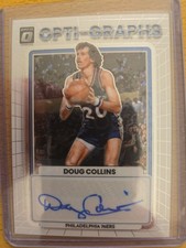 2022-23 Donruss Optic OptiGraphs /99 Doug Collins #OG-DCL Auto HOF 76ers Analyst