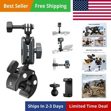Super Clamp Camera Mount with 360  Dual Ball Head, Bike/Motorcycle Handlebar ...