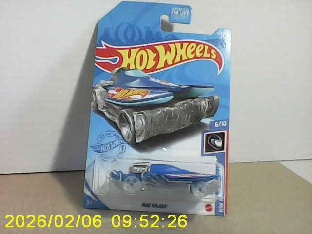 2021 Hot Wheels 222/250 "Mad Splash", Blue, Race Team, Unopened Blister Package