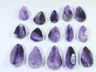 296Cts. Natural Amethyst Druzy Pear Cabochon Loose Gemstone 15Pcs Lot