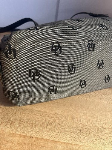 Vintage Dooney & Bourke Signature Satchel Tasche Handtasche Schwarz & Grau - Bild 10 von 24