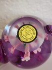 Dynasty Gallery Heirloom Purple Art Glass Teapot Paperweight Pink Flowers 4.25" — photo 5