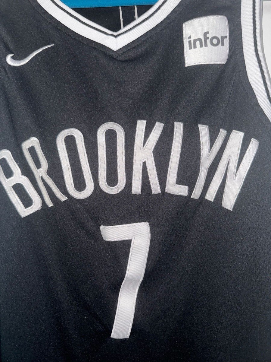 Kevin Durant Brooklyn Nets #7 Nike Swingman Black Jersey ~ Size 48