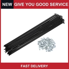 1Set 12G 272mm Length Bicycle Spokes Nipple Carbon Steel Black