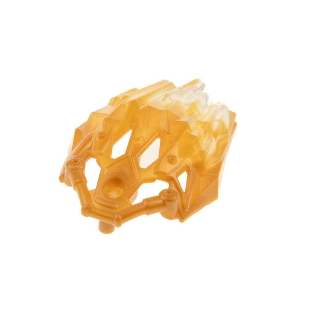 1X Lego Bionicle Figures Armor Crystal Pearl Gold Transparent White 24166PB01