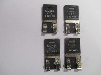 (4) LIONEL CTC POWER LOCKON O / 027 GAUGE TRAIN TRACK  TERMINAL CONNECTORS
